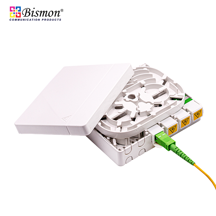 กล่องเก็บสาย fiber optic 4 Ports Optical Fiber Socket FTTx Box  (กล่องเปล่า)